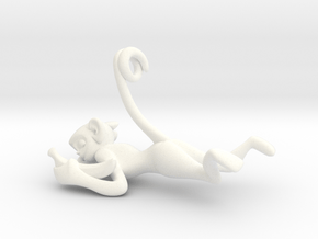 3D-Monkeys 029 in White Processed Versatile Plastic