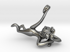 3D-Monkeys 030 in Fine Detail Polished Silver