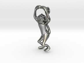 3D-Monkeys 031 in Fine Detail Polished Silver