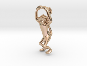3D-Monkeys 031 in 14k Rose Gold Plated Brass