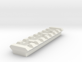 8 Slots Rail (Pre-Drilled) in White Natural Versatile Plastic