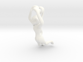 3D-Monkeys 034 in White Processed Versatile Plastic