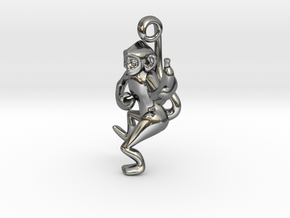 3D-Monkeys 036 in Fine Detail Polished Silver