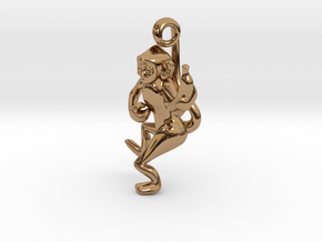 3D-Monkeys 036 in Polished Brass
