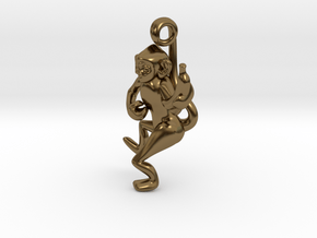 3D-Monkeys 036 in Polished Bronze