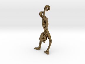 3D-Monkeys 037 in Polished Bronze