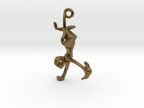 3D-Monkeys 038 in Polished Bronze