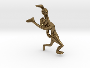 3D-Monkeys 039 in Polished Bronze