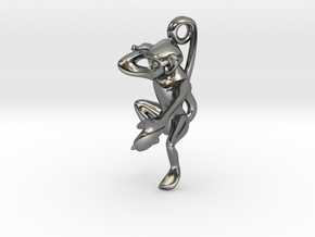 3D-Monkeys 040 in Fine Detail Polished Silver