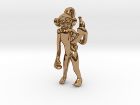 3D-Monkeys 042 in Polished Brass
