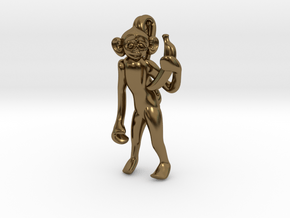 3D-Monkeys 042 in Polished Bronze