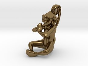 3D-Monkeys 044 in Polished Bronze