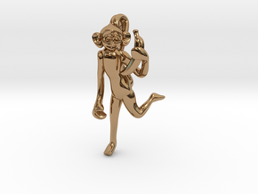 3D-Monkeys 046 in Polished Brass