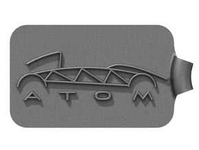 Atom Logo Key Fob in Black Natural Versatile Plastic