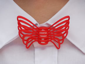 Bow Tie in Red Processed Versatile Plastic