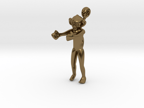 3D-Monkeys 056 in Polished Bronze