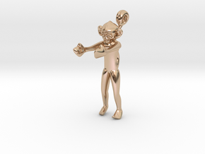 3D-Monkeys 056 in 14k Rose Gold Plated Brass