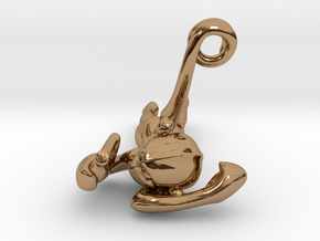 3D-Monkeys 060 in Polished Brass