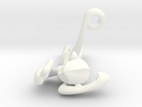 3D-Monkeys 060 in White Processed Versatile Plastic