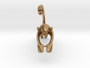 3D-Monkeys 061 in Polished Brass