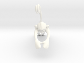 3D-Monkeys 061 in White Processed Versatile Plastic