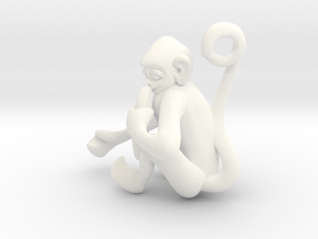 3D-Monkeys 062 in White Processed Versatile Plastic