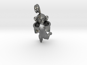 3D-Monkeys 064 in Fine Detail Polished Silver
