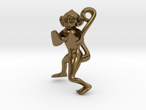 3D-Monkeys 066 in Polished Bronze