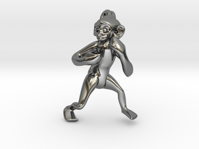 3D-Monkeys 067 in Fine Detail Polished Silver