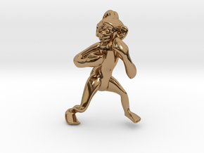 3D-Monkeys 067 in Polished Brass