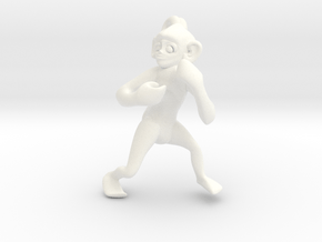 3D-Monkeys 067 in White Processed Versatile Plastic