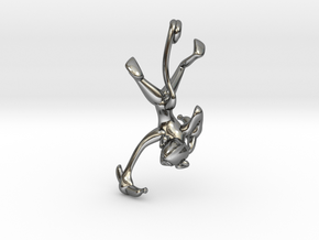 3D-Monkeys 068 in Fine Detail Polished Silver