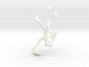 3D-Monkeys 068 in White Processed Versatile Plastic