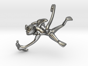 3D-Monkeys 069 in Fine Detail Polished Silver