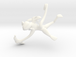 3D-Monkeys 069 in White Processed Versatile Plastic