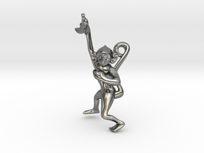 3D-Monkeys 072 in Fine Detail Polished Silver