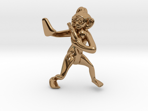3D-Monkeys 073 in Polished Brass