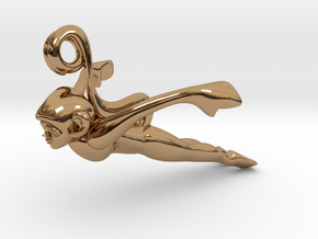 3D-Monkeys 077 in Polished Brass