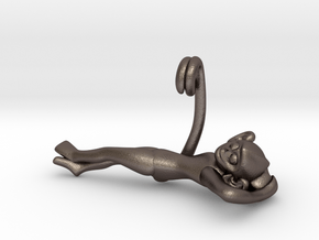 3D-Monkeys 080 in Polished Bronzed Silver Steel