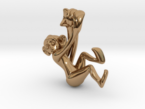 3D-Monkeys 081 in Polished Brass