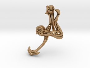 3D-Monkeys 083 in Polished Brass