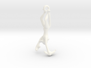 3D-Monkeys 084 in White Processed Versatile Plastic