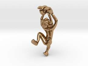 3D-Monkeys 088 in Polished Brass