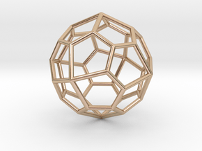 0322 Pentagonal Icositetrahedron E (a=1cm) #001 in 14k Rose Gold
