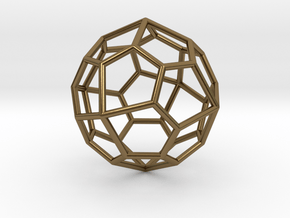 0322 Pentagonal Icositetrahedron E (a=1cm) #001 in Polished Bronze