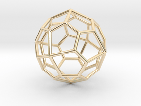 0322 Pentagonal Icositetrahedron E (a=1cm) #001 in 14K Yellow Gold
