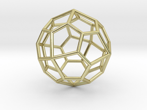 0322 Pentagonal Icositetrahedron E (a=1cm) #001 in 18k Gold Plated Brass