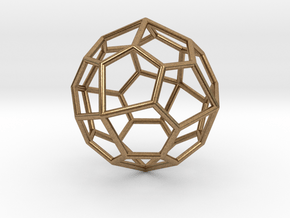 0322 Pentagonal Icositetrahedron E (a=1cm) #001 in Natural Brass