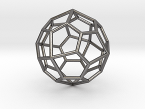 0322 Pentagonal Icositetrahedron E (a=1cm) #001 in Polished Nickel Steel