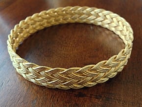 Gaucho Weave Turk's Head Bracelet in Polished Gold Steel